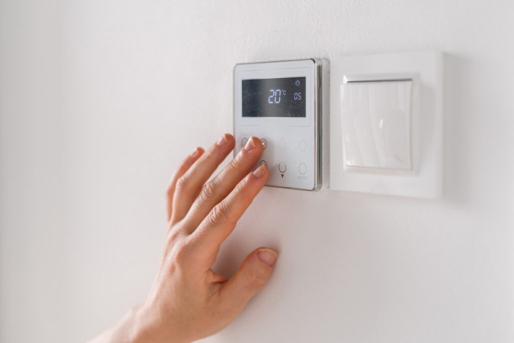 thermostat on wall